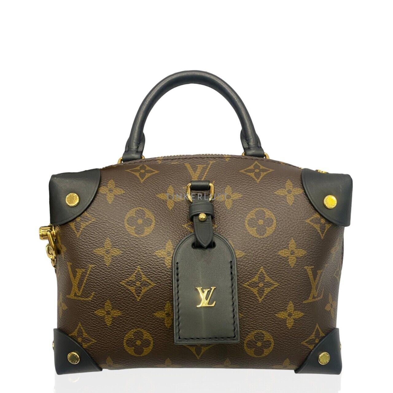 tas satchel Louis Vuitton Petite Malle Souple Monogram Black GHW 2021 Satchel Bag Tinkerlust